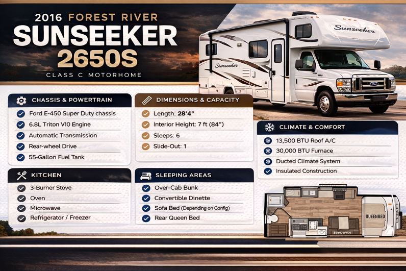 2016 Forest River Sunseeker 2650S